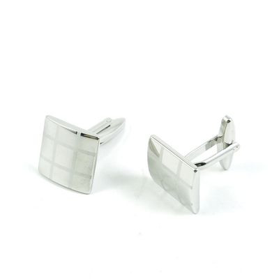 1 Pair Cufflinks Cuff Links Classic Fashion Jewelry Party Gift Wedding 170175 Laser Grid TIC-TAC