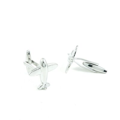 1 Pair Cufflinks Cuff Links Classic Fashion Jewelry Party Gift Wedding 643503 Shinny Silver Aircraft Airplane