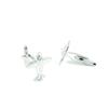 1 Pair Cufflinks Cuff Links Classic Fashion Jewelry Party Gift Wedding 643503 Shinny Silver Aircraft Airplane view 1