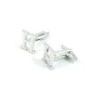 1 Pair Cufflinks Cuff Links Classic Fashion Jewelry Party Gift Wedding 387997 Shinning Silver Letter H view 1