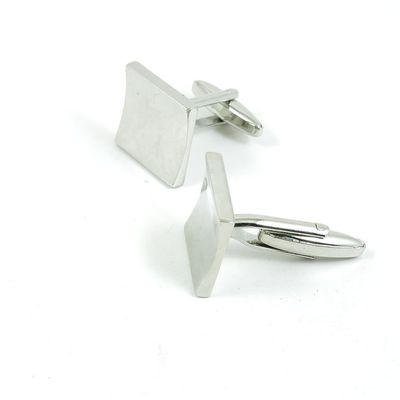 1 Pair Cufflinks Cuff Links Classic Fashion Jewelry Party Gift Wedding 242074 Silver Wave Square