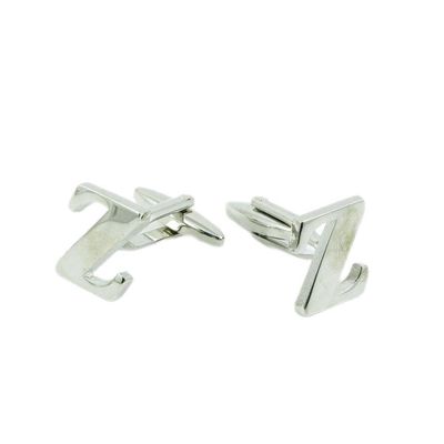 1 Pair Cufflinks Cuff Links Classic Fashion Jewelry Party Gift Wedding 440981 Shinning Silver Letter Z