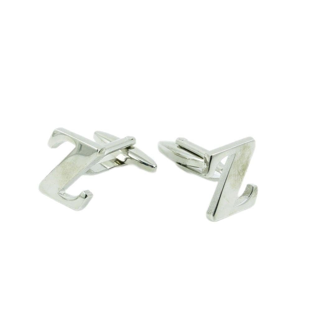 1 Pair Cufflinks Cuff Links Classic Fashion Jewelry Party Gift Wedding 440981 Shinning Silver Letter Z