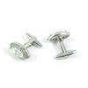 1 Pair Cufflinks Cuff Links Classic Fashion Jewelry Party Gift Wedding 177983 Zircon Crystal Oval view 1