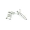 1 Pair Cufflinks Cuff Links Classic Fashion Jewelry Party Gift Wedding 930171 Silver Zircon Music Note view 1