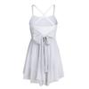 TiaoBug Girls Spaghetti Chiffon Ballet Dance Dress Empire Waist Gymnastics Leotard Lyrical Ballerina Dance Costume White# 7-8 view 3