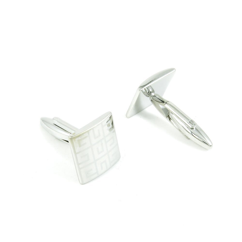 1 Pair Cufflinks Cuff Links Classic Fashion Jewelry Party Gift Wedding 491466 Laser Grid