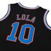 Mens Basketball Jerseys #10 Lola Space Movie Jersey Shirts White/Black (Black, Medium) view 2