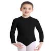 Agoky Girls Turtle Neck Long Sleeve Gymnastics Leotard Ballet Dance Bodysuit Sport Outfit Athletic Yoga Training Clothing Top Black 8-10 Years view 1