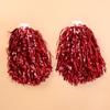 Cheerleading Pom Poms,1 Pair Plastic Ring 50g Cheering Squad for Both Kids College and High Competition Cheering Sports Events (Red) view 2