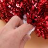 Cheerleading Pom Poms,1 Pair Plastic Ring 50g Cheering Squad for Both Kids College and High Competition Cheering Sports Events (Red) view 4