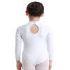 Agoky Girls Turtle Neck Long Sleeve Gymnastics Leotard Ballet Dance Bodysuit Sport Outfit Athletic Yoga Training Clothing Top White 3-4 Years view 2