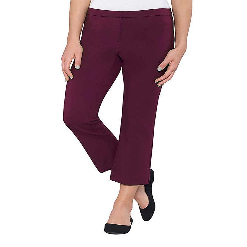 Max & Mia Ladies' Capri Dress Pant, Variety (XS, Burgundy)