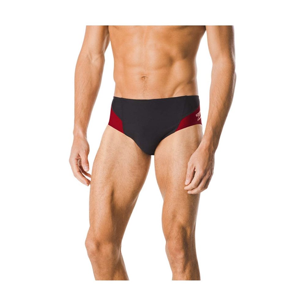 Speedo Men's Swimsuit Brief Endurance+ Splice Team Colors