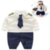 FANCYBABY Baby Pilot Boys Halloween Uniform Cosplay Romper Costume Outfit (12 to 18 Months, Long Sleeves) view 1