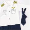 FANCYBABY Baby Pilot Boys Halloween Uniform Cosplay Romper Costume Outfit (12 to 18 Months, Long Sleeves) view 4