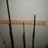 Handmade Beauty Oak Closet Gun Rack - Single Barrel Model view 2