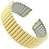 16mm Milano Gold Tone Stainless Steel Round Links Mens Expansion Watch Band 3011 view 2