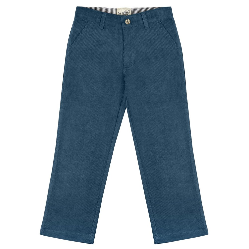 Buyless Fashion Boys Pants Flat Front Fit Casual Corduroy Solid Color - 19W1824-TEL-24M Teal