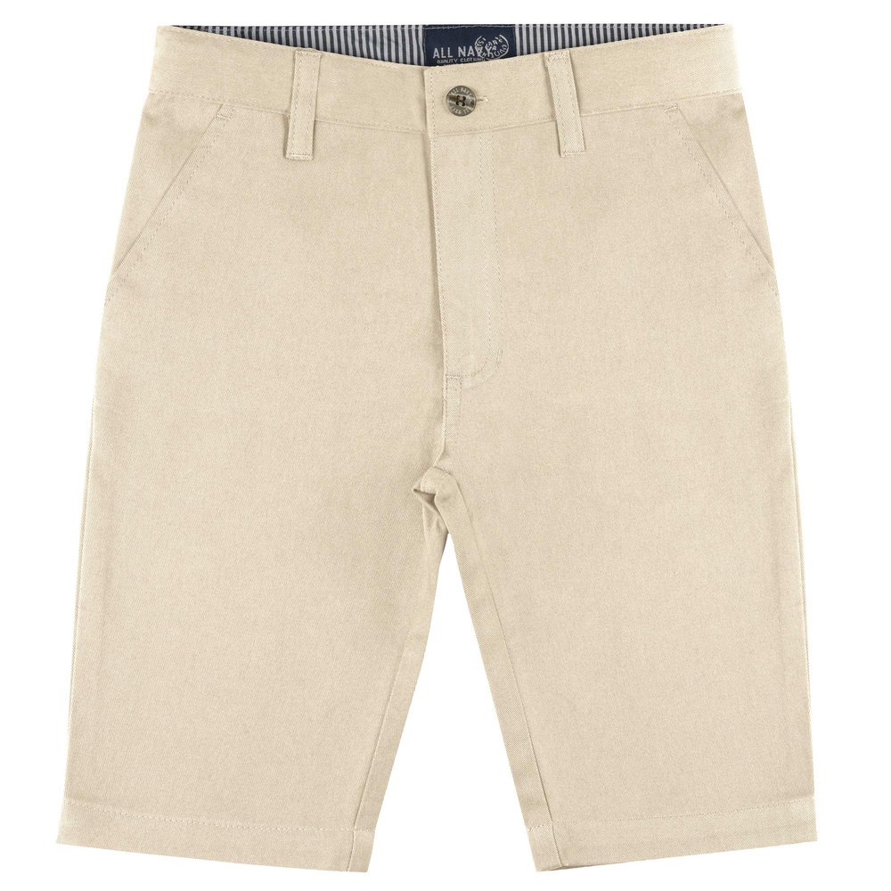 Buyless Fashion Boys Shorts Pants Flat Front Cotton Casual Straight Cut - 18S1624-S-BEG-2 Beige