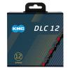 KMC Black/Red DLC 12 Chain, 1/2 x 11/128 view 1