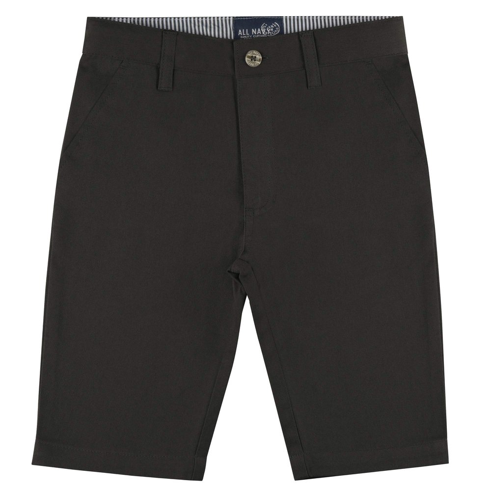 Buyless Fashion Boys Shorts Pants Flat Front Cotton Casual Straight Cut - 18S1624-S-BLK-5 Black
