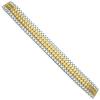 18mm Milano Two ToneStainless Steel Mens Expansion Straight End Watch Band 501 view 3