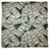 MWS 22"x22" Multiple 50 & 100 Dollar Bills 100% Cotton Bandanna view 1
