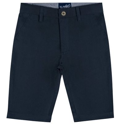 Buyless Fashion Boys Shorts Pants Flat Front Cotton Casual Straight Cut - 18S1624-S-NVY-5 Navy