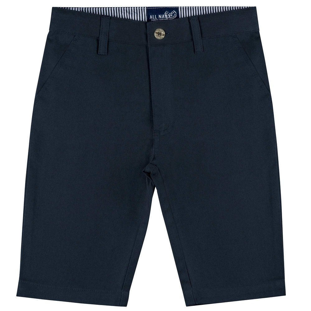 Buyless Fashion Boys Shorts Pants Flat Front Cotton Casual Straight Cut - 18S1624-S-NVY-5 Navy