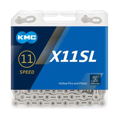 KMC X11SL 11 Speed Chain, Silver, 118 Link