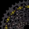 KMC Unisex's DLC 11 Chain, Black/Yellow, 1/2 x 11/128 view 4
