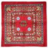 MWS 22"x22" Floral Angel Cherub Red 100% Cotton Bandanna view 1