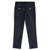 Buyless Fashion Boys Pants Flat Front Slim Fit Polyester Formal Solid Color - 20W1824-NVY-7 Navy view 2