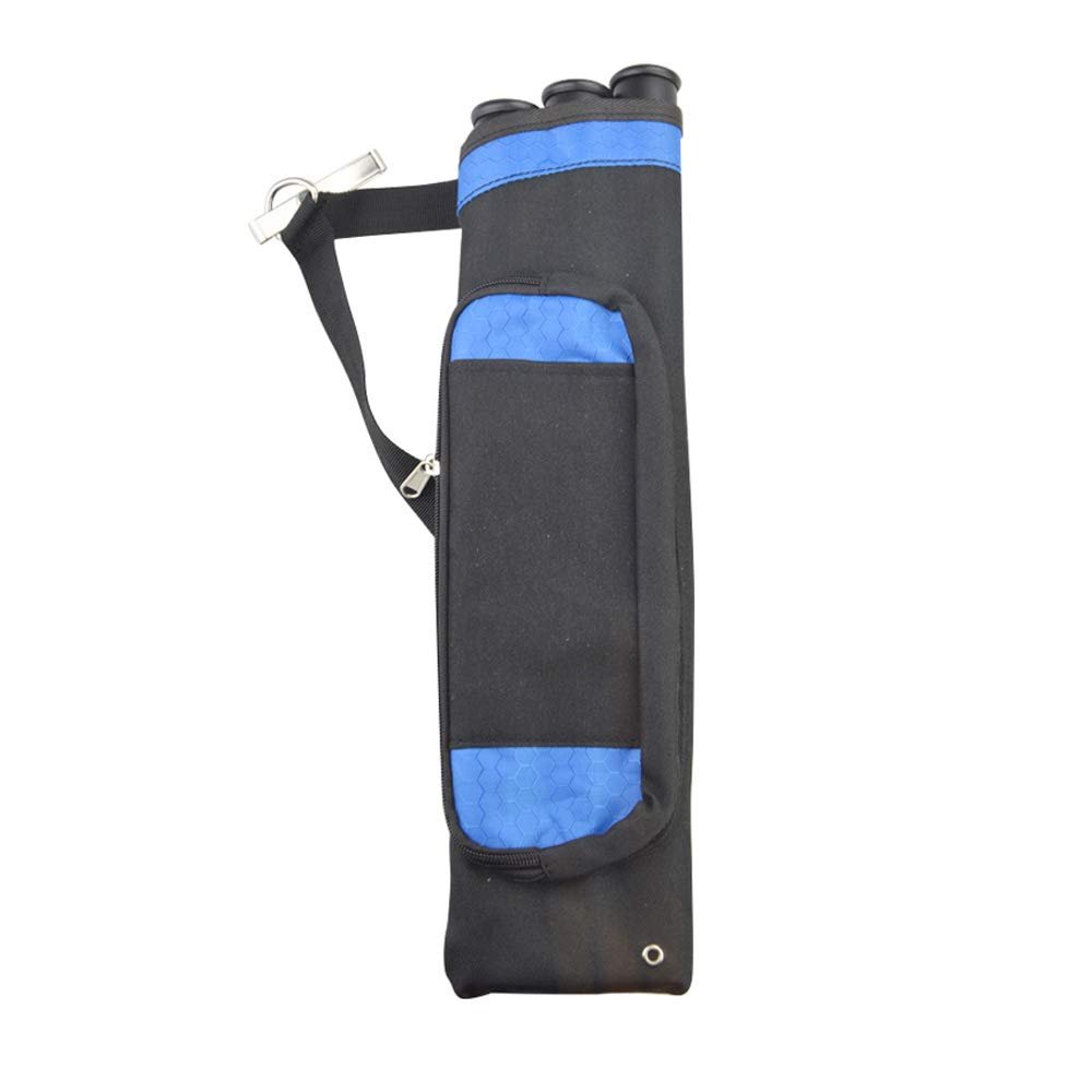 Archery 3 Tubes Arrow Quiver Hip Waist Hanged Arrow Bag Outdoor Targeting Shooting Archery Quiver (Black)