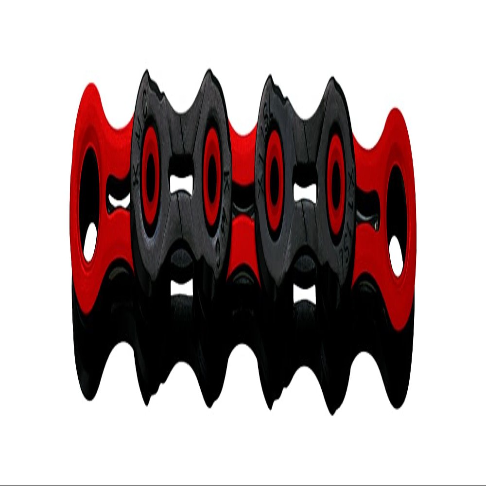KMC Unisex's Black/Red DLC 11 Chain, 1/2 x 11/128