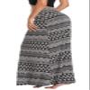 EXCHIC Women's Boho Flod Over Long Maxi Skirt Elastic High Waisted Long Skirts for Women (1, Small) view 4