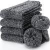 EBMORE 5 Pairs Merino Wool Socks for Women Thermal Warm Thick Winter Hiking Knit Cozy Crew Duty Work Soft Socks Stocking Stuffers Gift for Ladies 5 Pack(Grey(5 Pairs)) view 1