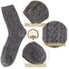 EBMORE 5 Pairs Merino Wool Socks for Women Thermal Warm Thick Winter Hiking Knit Cozy Crew Duty Work Soft Socks Stocking Stuffers Gift for Ladies 5 Pack(Grey(5 Pairs)) view 4