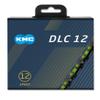 KMC DLC 12 Chain, Black/Green, 1/2' x 11/128', 12-Speed Bicycle Chain, Double Strand, Alloy Steel view 2