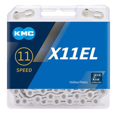 KMC Bike Chain X11, High Speed Bicycle Chain, Unbeatable Durability & Easy Mounting with X-Bridge Outer Plate, Shifting Performance Bicycle Chain, 11-Speed Bike Chain, 1/2" X 11/128" - 118 Links