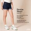 Amazon Essentials Women's Mid-Rise Slim Fit 4" Denim Shorts, Dark Denim, 8 view 2