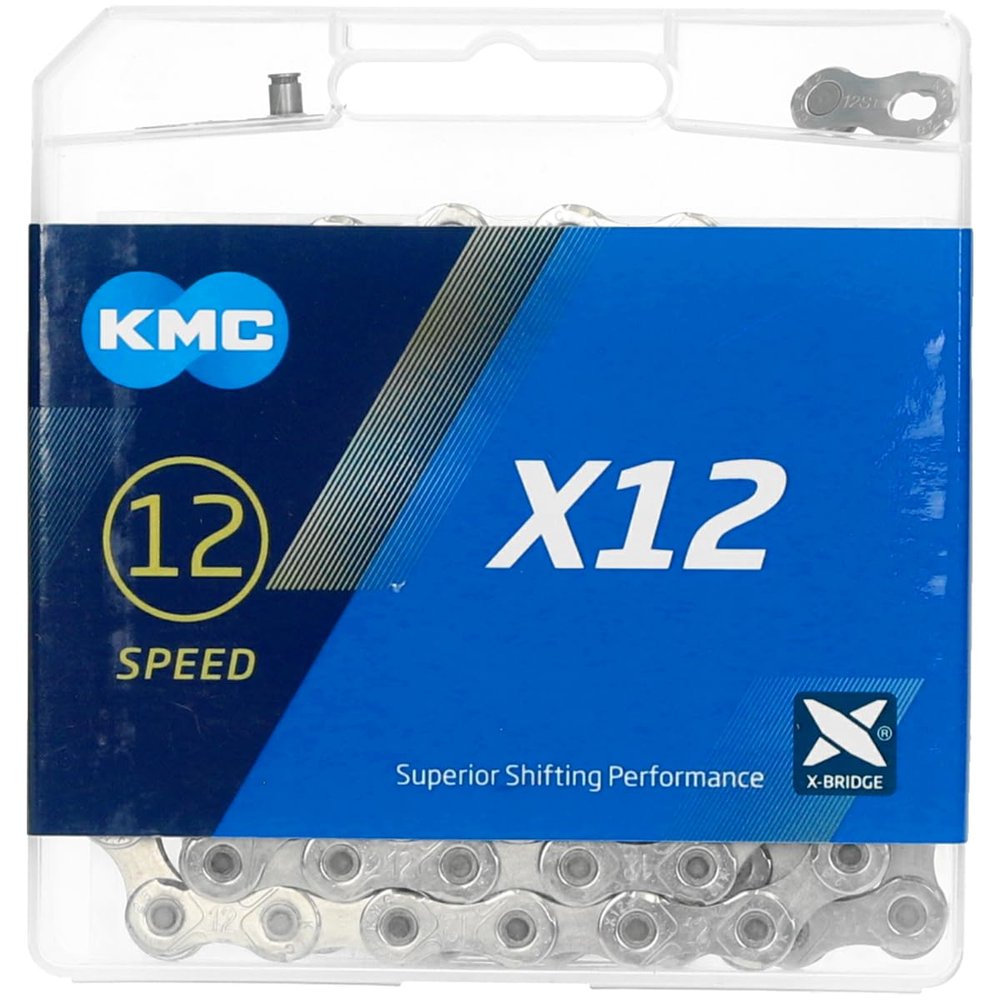 KMC Unisex Adult X12 Chain X12 Chain - Silver, 1/2 x 11/128