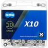 KMC Unisex's X10 Chain, Silver/Black, 114 Link view 1