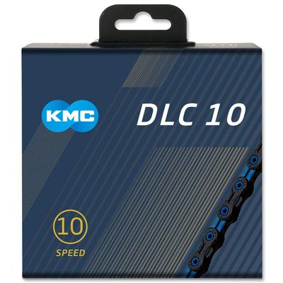 KMC Unisex's DLC 10 Speed Chain, Black/Blue, 116 Link