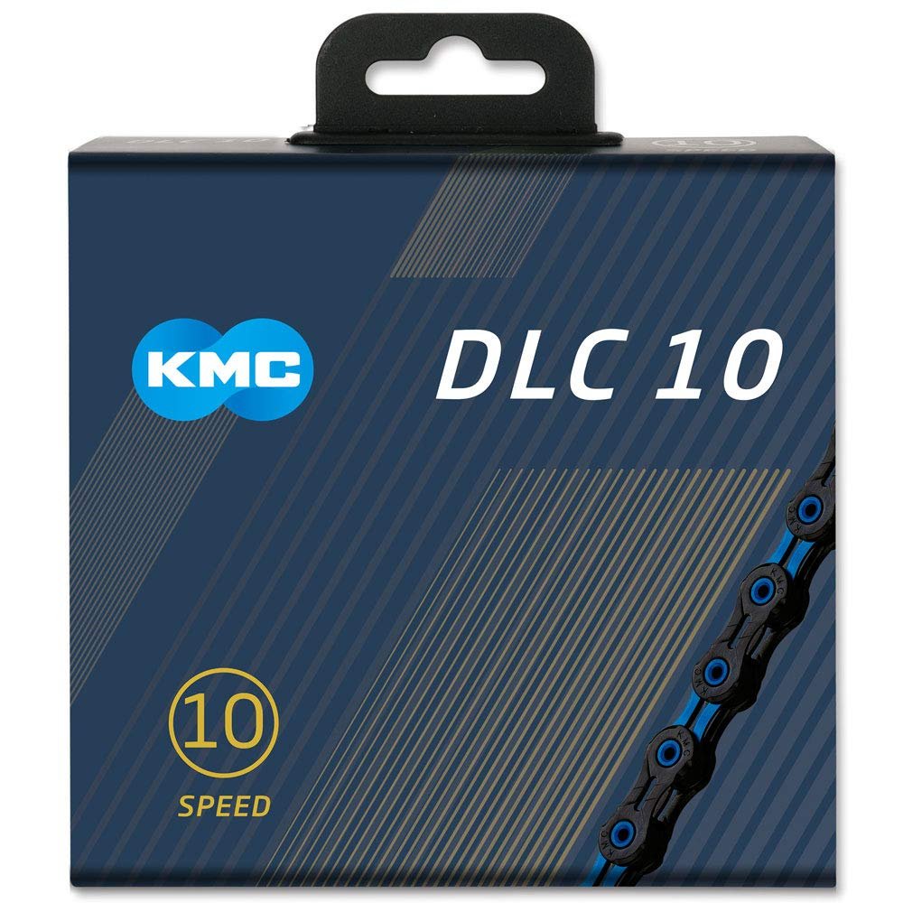 KMC Unisex's DLC 10 Speed Chain, Black/Blue, 116 Link