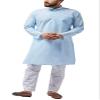 Sojanya (Since 1958 Men'S Sky Blue Cotton Blend Only Long Kurta, Size 44 view 1