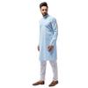 Sojanya (Since 1958 Men'S Sky Blue Cotton Blend Only Long Kurta, Size 44 view 3