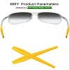 Mryok Replacement Earsocks for Oakley Crosshair 2.0 OO4044 Sunglass - Yellow view 2