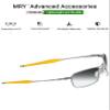Mryok Replacement Earsocks for Oakley Crosshair 2.0 OO4044 Sunglass - Yellow view 3
